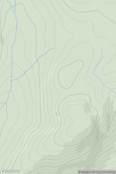 Thumbnail image for Carn Dearg North Top [Glen Albyn and the Monadh Liath] showing contour plot for surrounding peak